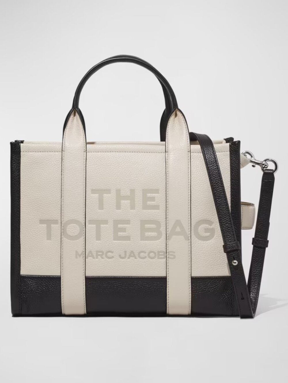 Marc Jacobs The Colorblock Medium Tote Bag in the colorway Ivory Multi/Black